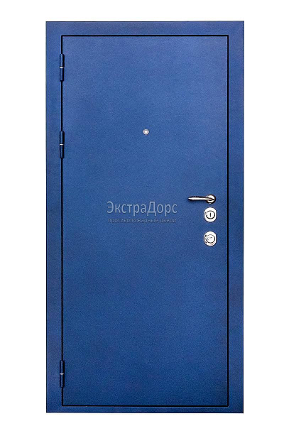Противопожарная уличная дверь металлическая утепленная EIW 60 синяя глухая однопольная в Люберцах  купить